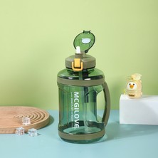 Sızdırmaz Bpa Içermez Su Matarası 1600 ml Yürüyüş Motivasyon Spor Okul Seyahat Su Matarası 23X13 cm