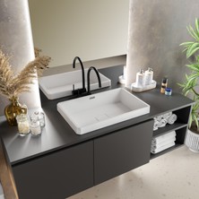 Livabo Lanza 410 x 620 x 140 mm Ankastre Uyumlu Akrilik Banyo Lavabosu