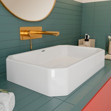 Livabo Perla 400 x 600 mm Tezgah Üstü Akrilik Banyo Lavabosu