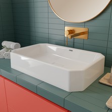 Livabo Perla 400 x 600 mm Tezgah Üstü Akrilik Banyo Lavabosu