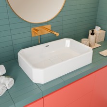 Livabo Perla 400 x 600 mm Tezgah Üstü Akrilik Banyo Lavabosu