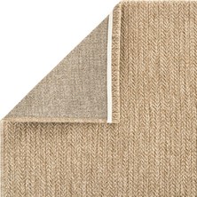 Cool Halı Mocha 670 Bej Katlama Halı Kilim Koridor Kesme Yolluk Jüt Hasır Görünüm Dokuma Makine Halı
