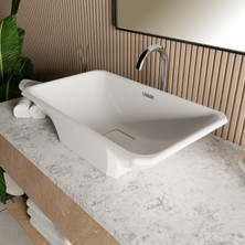 Livabo Lucca 370 x 620 x 150 mm Antibakteriyel Akrilik Banyo Lavabosu