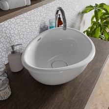 Livabo Deniz 390X490X180 mm Tezgah Üstü Akrilik Banyo Lavabosu