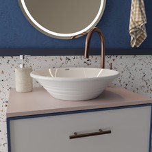 Livabo Adelya 450 x 120 mm Tezgah Üstü Akrilik Banyo Lavabosu