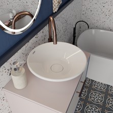 Livabo Adelya 450 x 120 mm Tezgah Üstü Akrilik Banyo Lavabosu