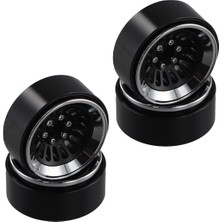 Solar Sanc Rc Paletli Araba Axial TRX4M SCX24 Için Tekerlek Göbeği Jantları Gümüş ve Siyah (Yurt Dışından)