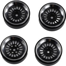 Solar Sanc Rc Paletli Araba Axial TRX4M SCX24 Için Tekerlek Göbeği Jantları Gümüş ve Siyah (Yurt Dışından)
