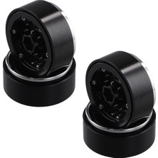 Solar Sanc Rc Paletli Araba Axial TRX4M SCX24 Için Tekerlek Göbeği Jantları Gümüş ve Siyah (Yurt Dışından)