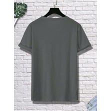 Woodroffe Half Skeleton Bear Baskılı Oversize Erkek T-Shirt Salaş Boyfirend