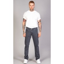 Erkek Antrasit Klasik Kesim Pamuklu Esnek Jean Kot Denim Pantolon