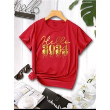 Woodroffe 2024 Baskılı Oversize Salaş T-Shirt Ünisex Boyfirend