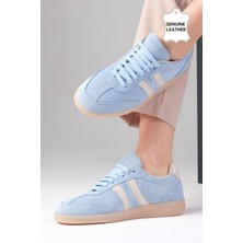 Mio Gusto Valda Süet Mavi Renk Kadın Spor Ayakkabı