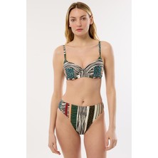 Ayyıldız 40218 Yeşil Kahve Toparlayıcı Bikini Takımı