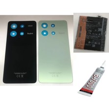 SDT Redmi Note 13 4g Arka Batarya Kapağı ,batarya ve B7000 Yapıştırıcı (Siyah)