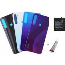 SDT Redmi Note 8 Arka Batarya Kapağı ,batarya ve B7000 Yapıştırıcı (Mor)