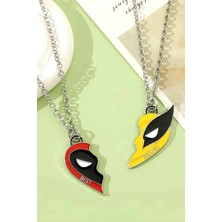 Bear & Pear 2  Adet Mıknatıslı Arkadaşlık Kolyesi Deadpool & Wolverine Best Friends Kolye