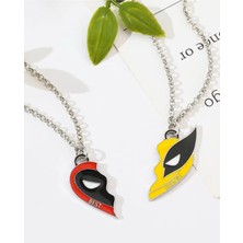 Bear & Pear 2  Adet Mıknatıslı Arkadaşlık Kolyesi Deadpool & Wolverine Best Friends Kolye