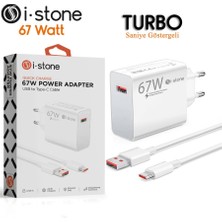 Stn 67 67W Turbo Smart Şarj Adaptörü + USB To Type C Kablo Beyaz