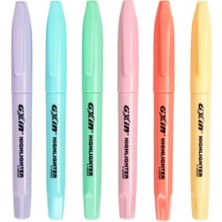 Gxin Pastel Highlighter 6 Renk Pastel Fosforlu Kalem Seti Kalem Tipi / Highlighter Pastel