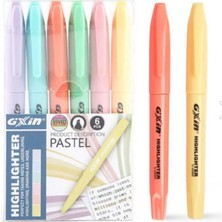 Gxin Pastel Highlighter 6 Renk Pastel Fosforlu Kalem Seti Kalem Tipi / Highlighter Pastel