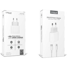 Ka 18 Pd 20W Akıllı Şarj Adaptörü + Pd Lightning Kablo Beyaz