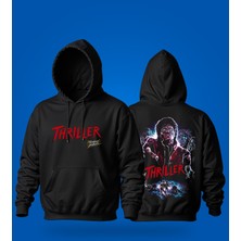 Butişört Michael Jackson - Thriller' Baskılı Hoodıe & Dar Kalıp Sweatshırt