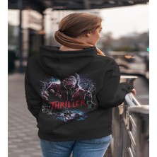 Butişört Michael Jackson - Thriller' Baskılı Hoodıe & Dar Kalıp Sweatshırt
