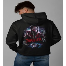 Butişört Michael Jackson - Thriller' Baskılı Hoodıe & Dar Kalıp Sweatshırt