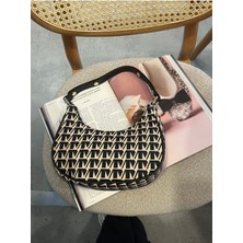Hill Bag Hilbag Desenli Jakar Kumaşlı El ve Omuz Kadın Çanta