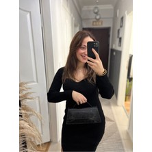 Hill Bag Analua Croco Baget Kadın Çanta