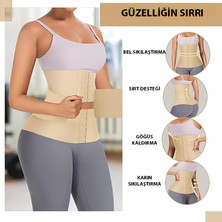 Sh Mağazacılık Agraflı Latex Bel Korse Kum Saati Göbek Bel Basen Premium Toparlayıcı Korse