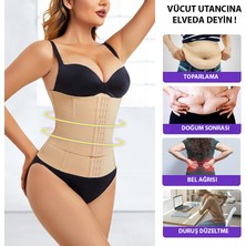 Sh Mağazacılık Agraflı Latex Bel Korse Kum Saati Göbek Bel Basen Premium Toparlayıcı Korse