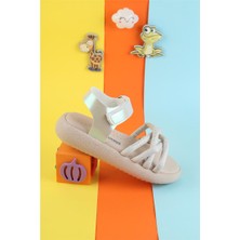 Unisex Çocuk Sandalet Önü Kapalı Sandalet Renkli Kız Sandalet Ortopedik Sandalet Yeni Sezon Sandalet