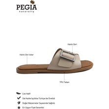 Pegia Kadın Tokalı Deri Terlik DG6017