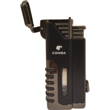 Cohiba 4 Torch Pürmüz Siyah-Gunmetal Metal Puro Çakmağı