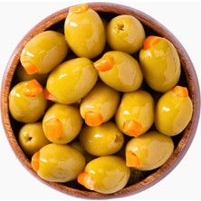 Teksen Portakal Dolgulu Yeşil Zeytin Cam KAVANOZ-400G