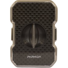 Parmida Gümüş Karbon Desenli Metal Puro Makası Kesici
