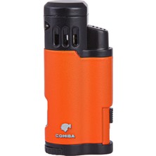 Cohiba 3 Torch Pürmüz Turuncu Siyah Metal Puro Çakmağı