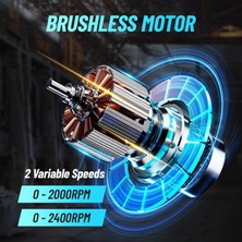 Wacker Pro Germany W-2180 Darbeli Brushless Motor Samsung Pilli 2 Akülü Vidalama Matkap + 84 Parça Aksesuar Set