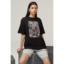 Sevbano Marvel Spider Punk Baskılı Unisex Tişört, Oversize Örümcek Adam Tişört