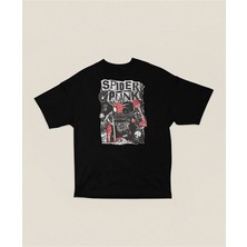 Sevbano Marvel Spider Punk Baskılı Unisex Tişört, Oversize Örümcek Adam Tişört
