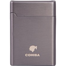 Cohiba Çift Torch Pürmüz Gunmetal Metal Puro Çakmağı