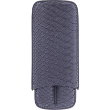 Premium Quality Gri Timsah Desenli İkili Puro Kılıfı