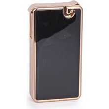 Cohiba Soft Flame Siyah-Gold Düz Metal Çakmak