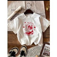 Retro Baskılı Basic T-Shirt