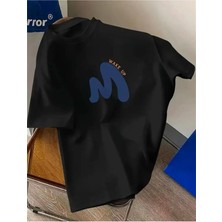 Wake Up Yazı Detaylı Basic  T-Shirt