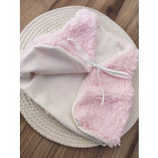 Bebek Yeleği Welsoft Kumaş Iç Kısmı Pamuklu Önden Kurdelelı Kız Erkek Bebek Yenidoğan Beyaz Yelek