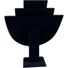 Megass Dekor Yerli Üretim Ahşap Model Sardunya Kumaş Lacivert Renk Boy 21 cm En 25 cm Kolye Takı Sergileme Mankeni