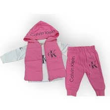 Woops Baby Marka Kelvin Desen Baskı Yelekli Üçlü Takım Unisex 6-36 Ay